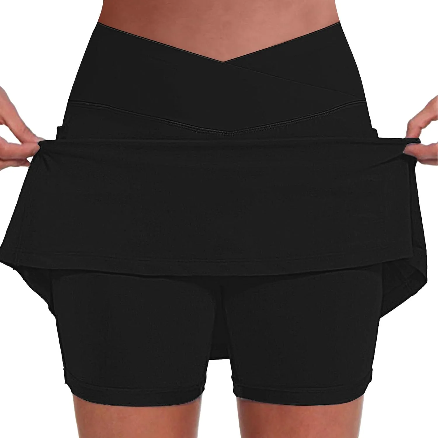 Skorts for Women Dressy Casual Gradient Tennis Skirt with Shorts Underneath Womens Athletic Skorts with Pockets Tummy Control