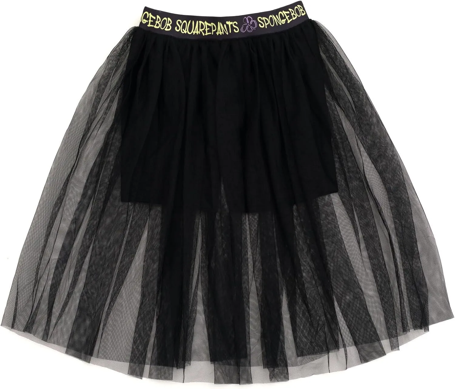 SpongeBob SquarePants Girls Boxy Drop Shoulder T-Shirt and Tulle Skort Toddler to Big Kid Sizes (2T - 18-20)