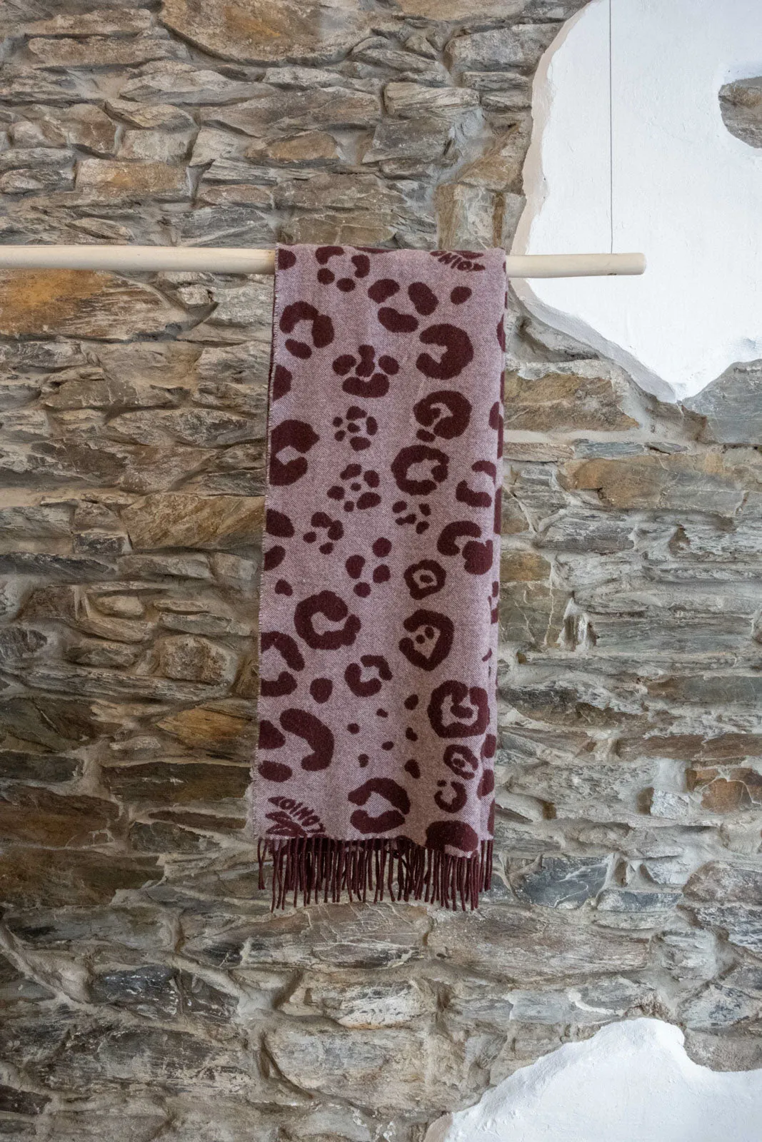 Spotted Wool Cashmere Scarf