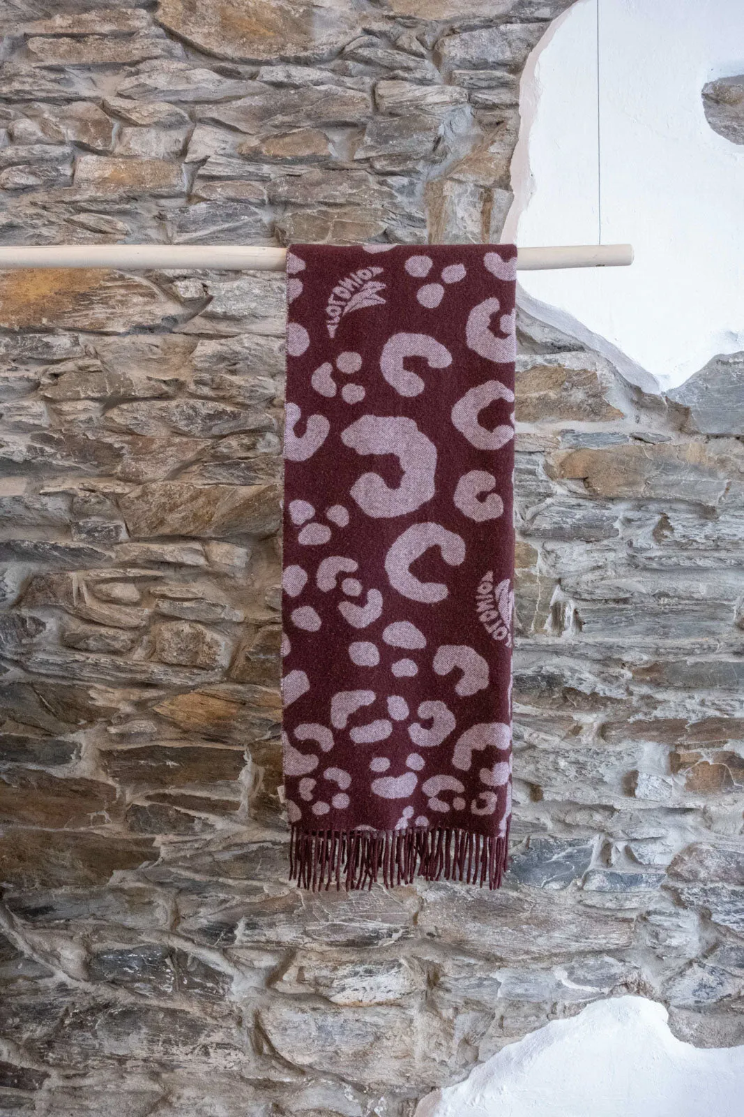 Spotted Wool Cashmere Scarf