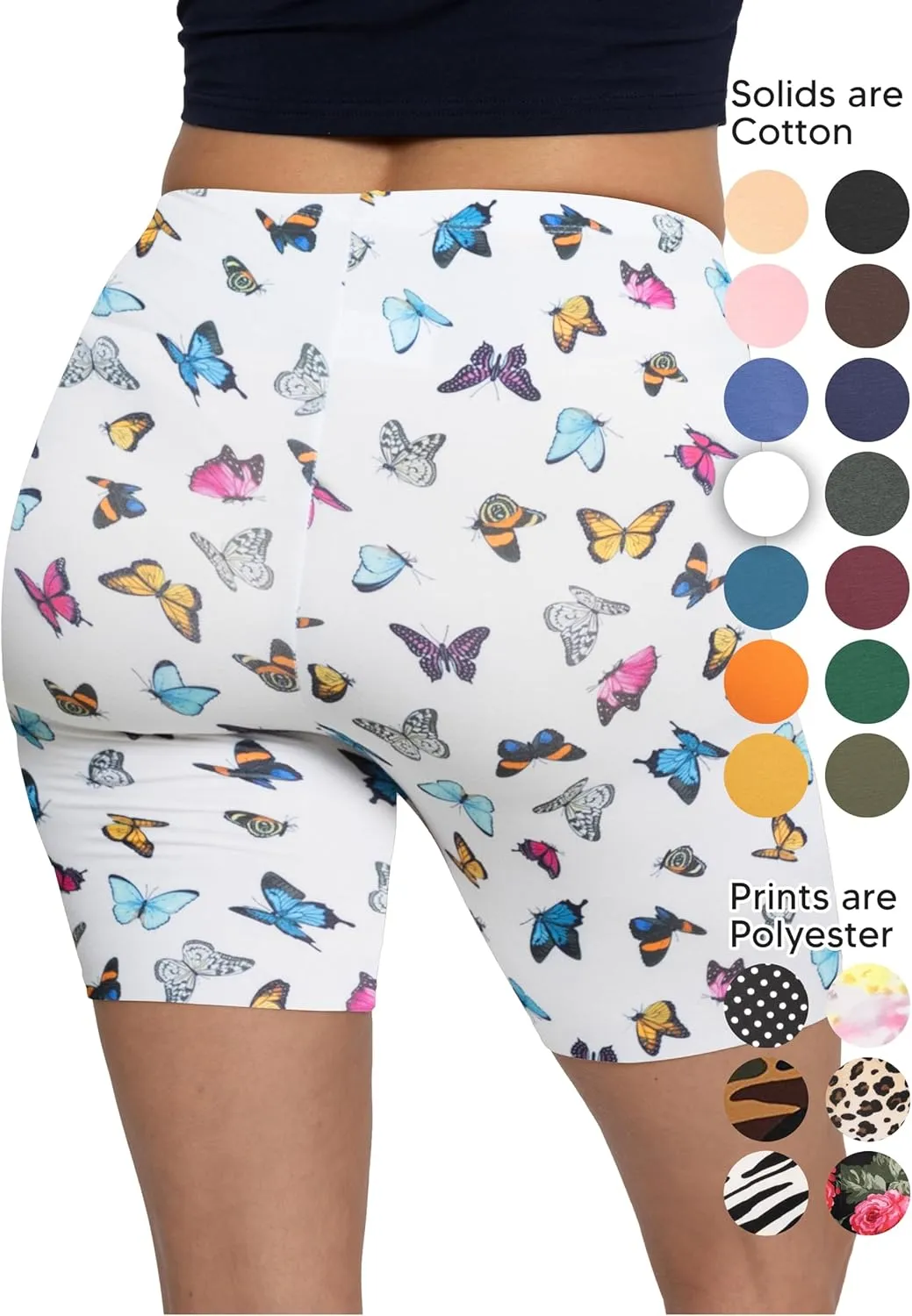 STRETCH IS COMFORT Biker Shorts for Women | Women's Athletic Workout Shorts | Cotton | Small - 5X