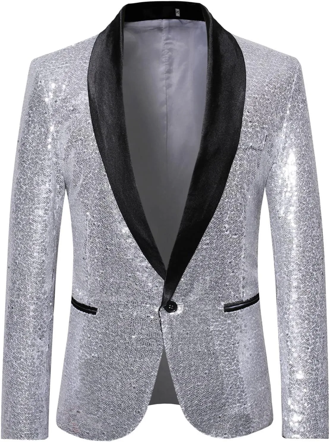 Suit for Men Tuxedo Coat Fashion Sequin Shawl Lapel Blazer Coat Show Dress Coat Dinner Party Wedding Swallowtail