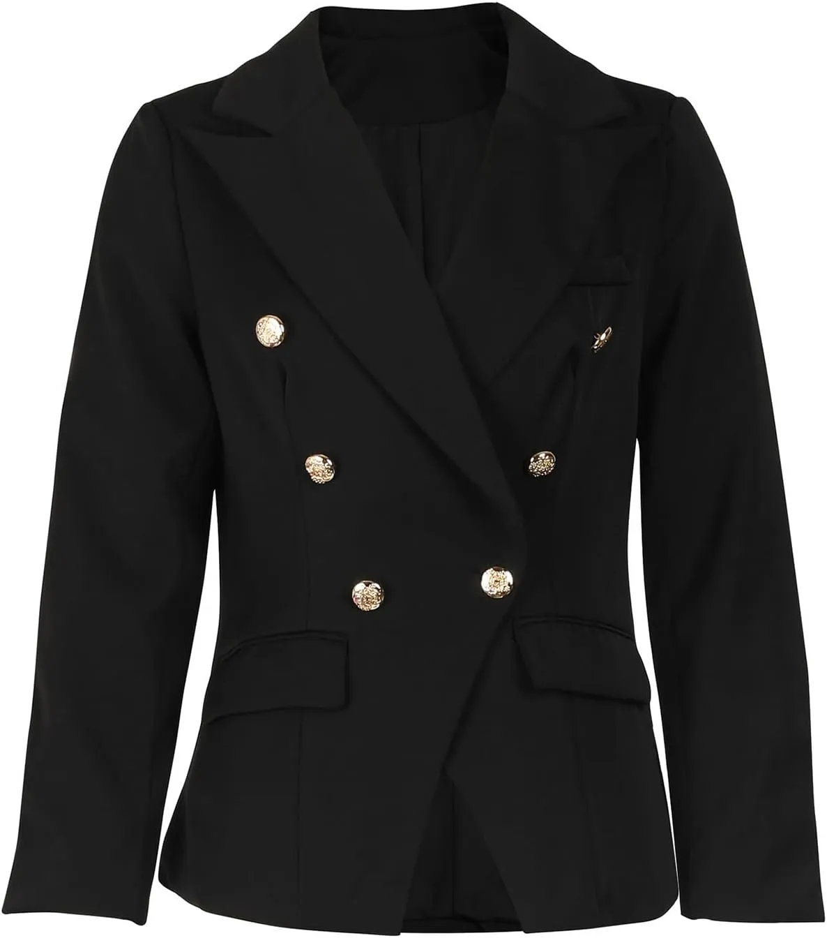 Tcremisa Women's Casual Blazers Long Sleeve Double-Breasted Blazer Jacket Dressy Slim Fit Business Work Office Suit