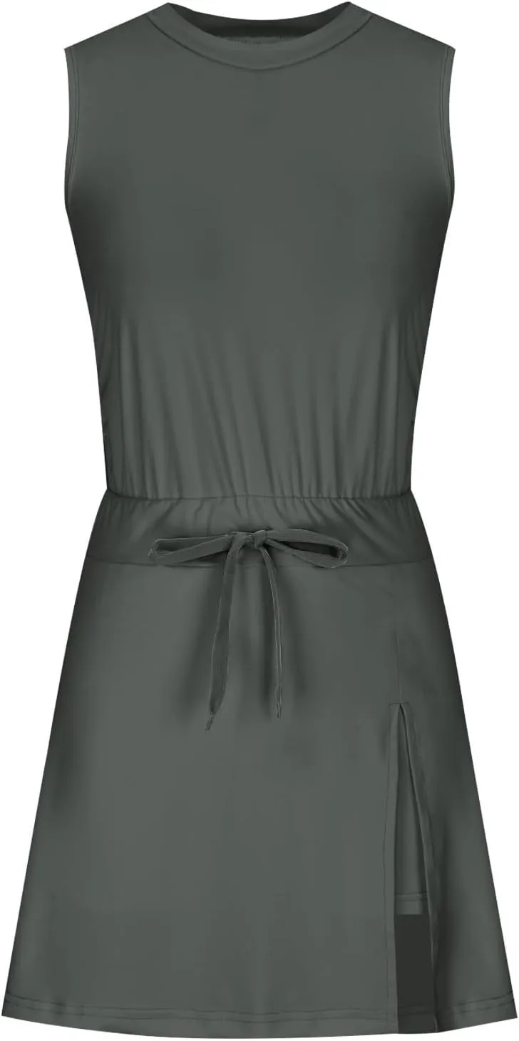 Tennis Dress with Shorts, Active Rompers Dress Golf Dresses, Skort Dress, Workout Dress, Athletic Athleisure Sets