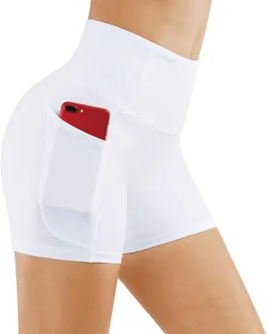 THE GYM PEOPLE Women's High Waist Workout Shorts Breathable Dolphin Split Elastic Lounge Yoga Shorts