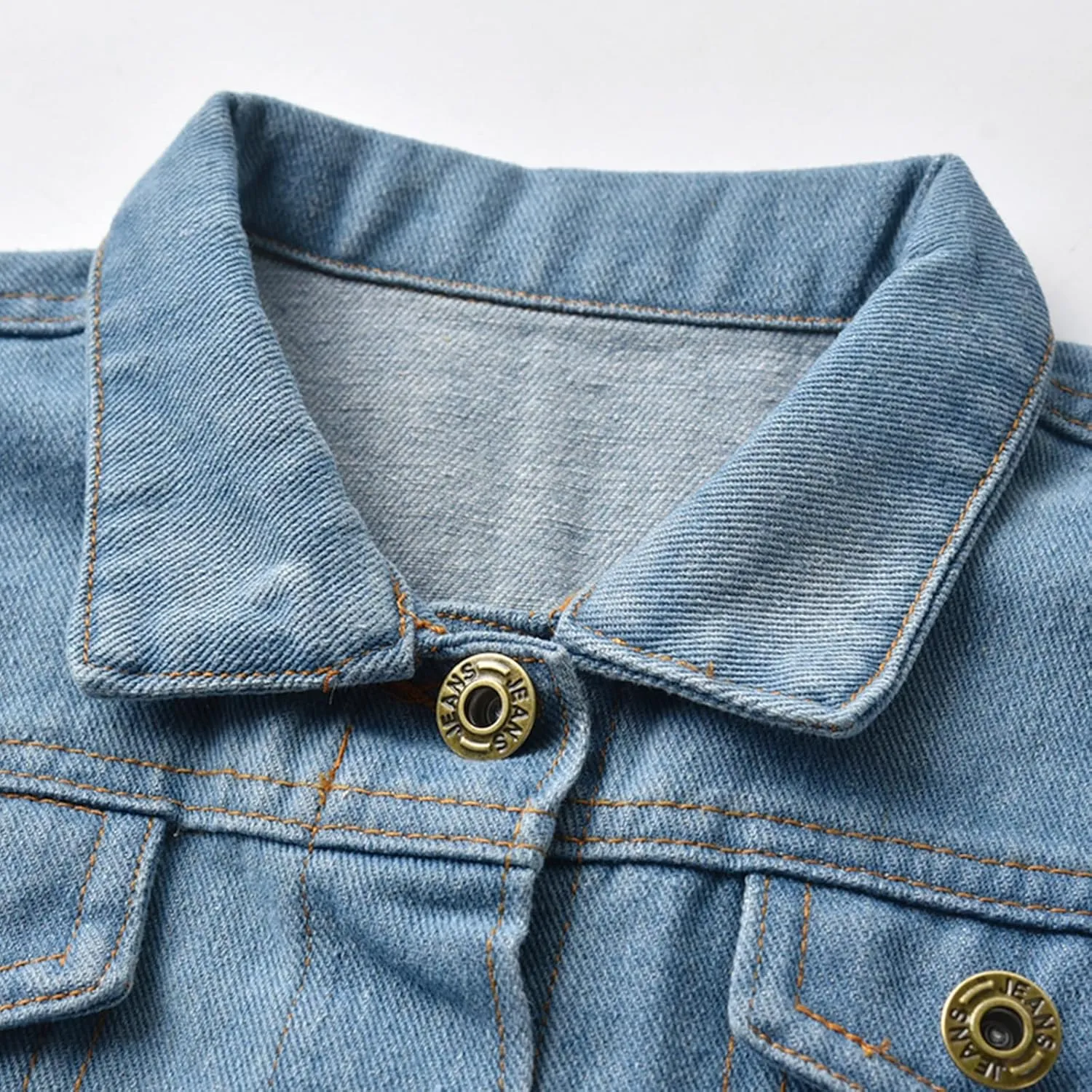 Toddler Baby Girls Jacket Bow Print Jean Jacket Lapel Button Down Denim Shirt Coat Outerwear Spring Clothes