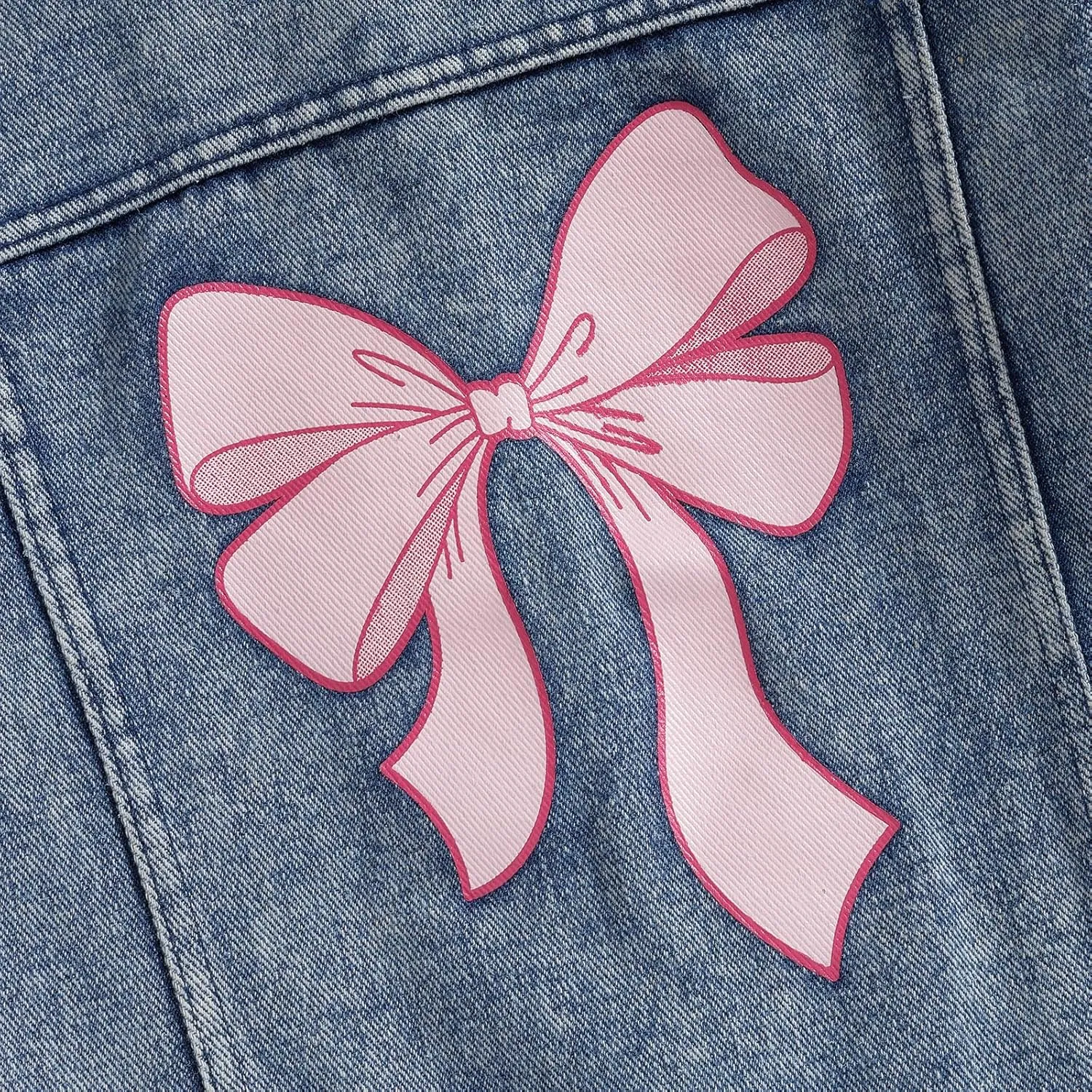 Toddler Baby Girls Jacket Bow Print Jean Jacket Lapel Button Down Denim Shirt Coat Outerwear Spring Clothes