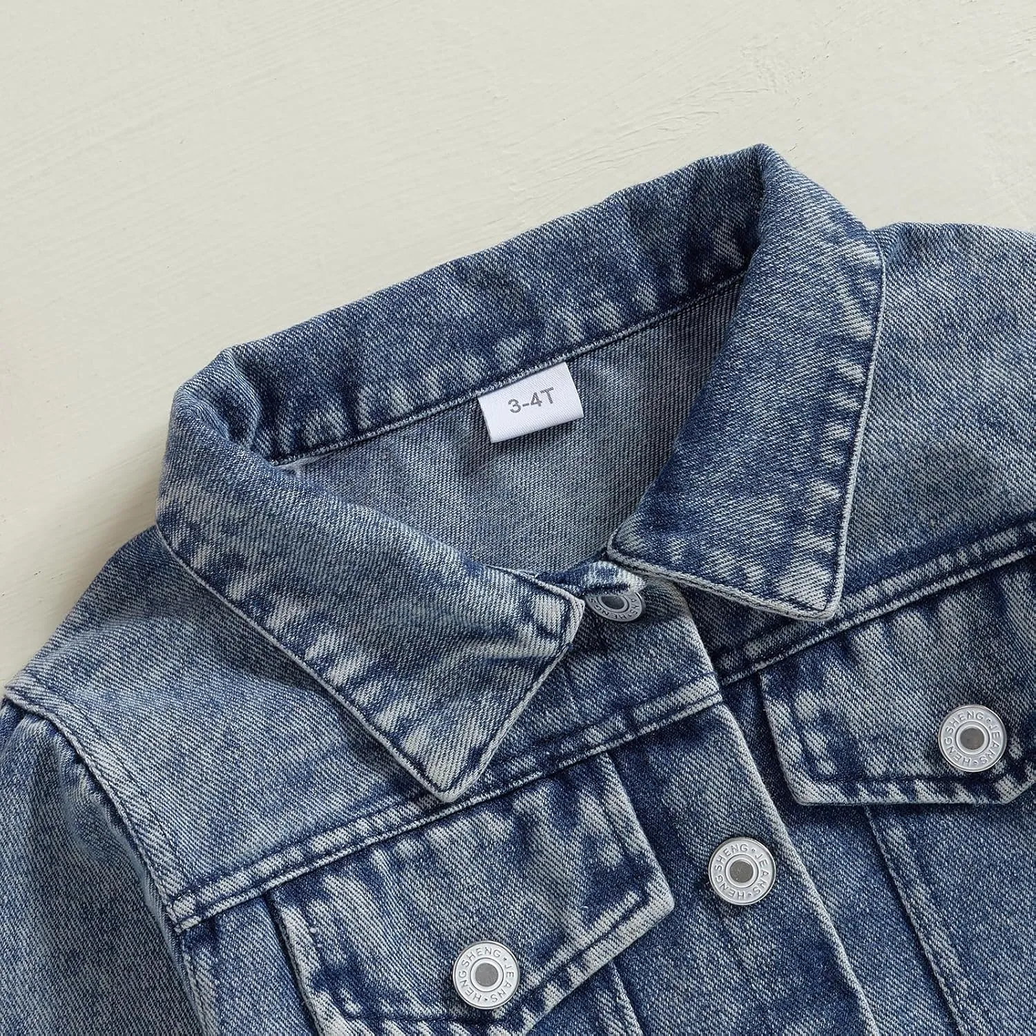 Toddler Baby Girls Jacket Bow Print Jean Jacket Lapel Button Down Denim Shirt Coat Outerwear Spring Clothes
