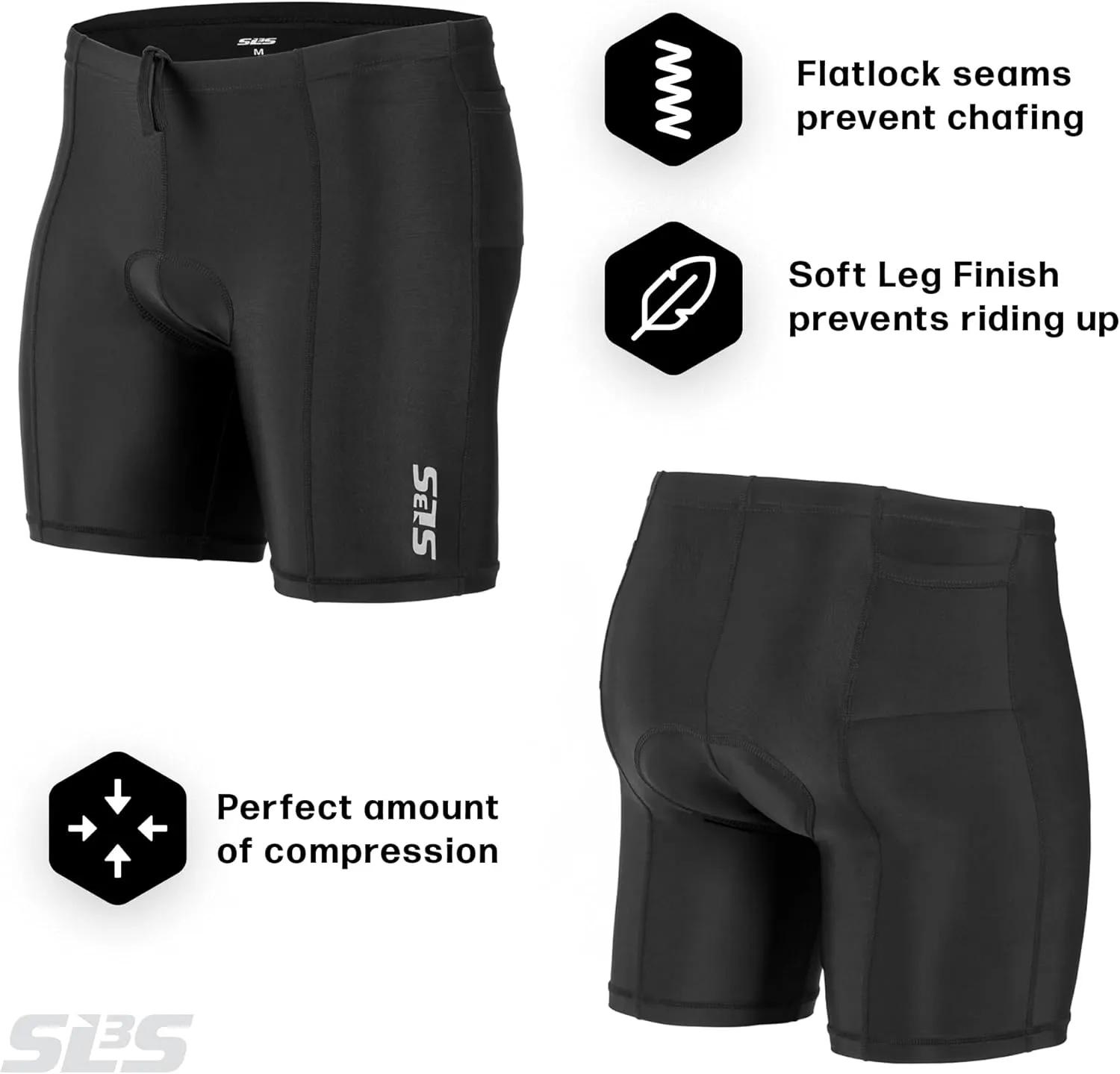 Triathlon Shorts Mens  Tri Shorts Mens  2 Pockets FRT  Designed by Athletes for Racing