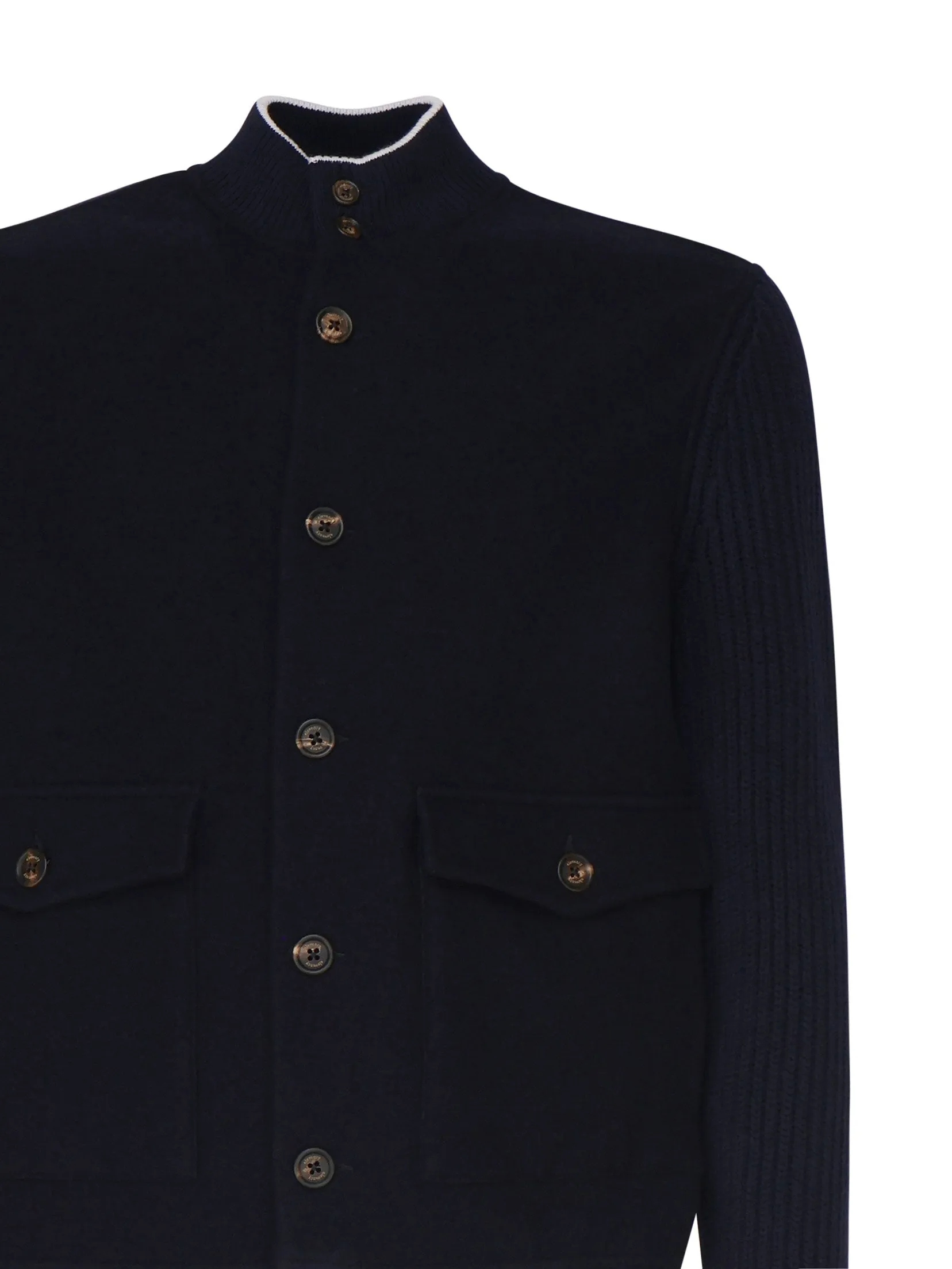Two-tone Vest Effect Jacket in Beige