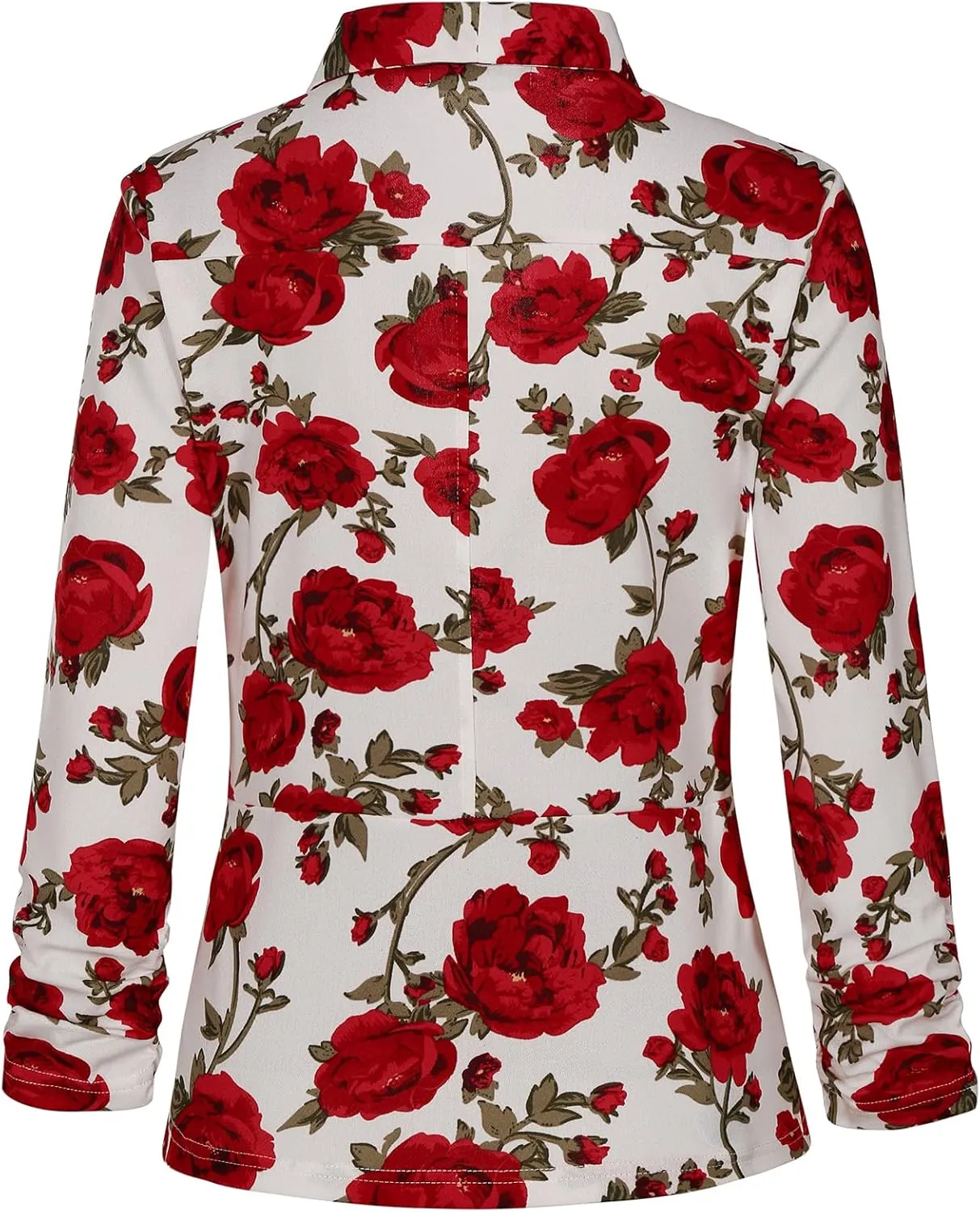 Unifizz Womens Casual Blazer Pockets Open Front Cardigan Work Office Jacket 3/4 Sleeve
