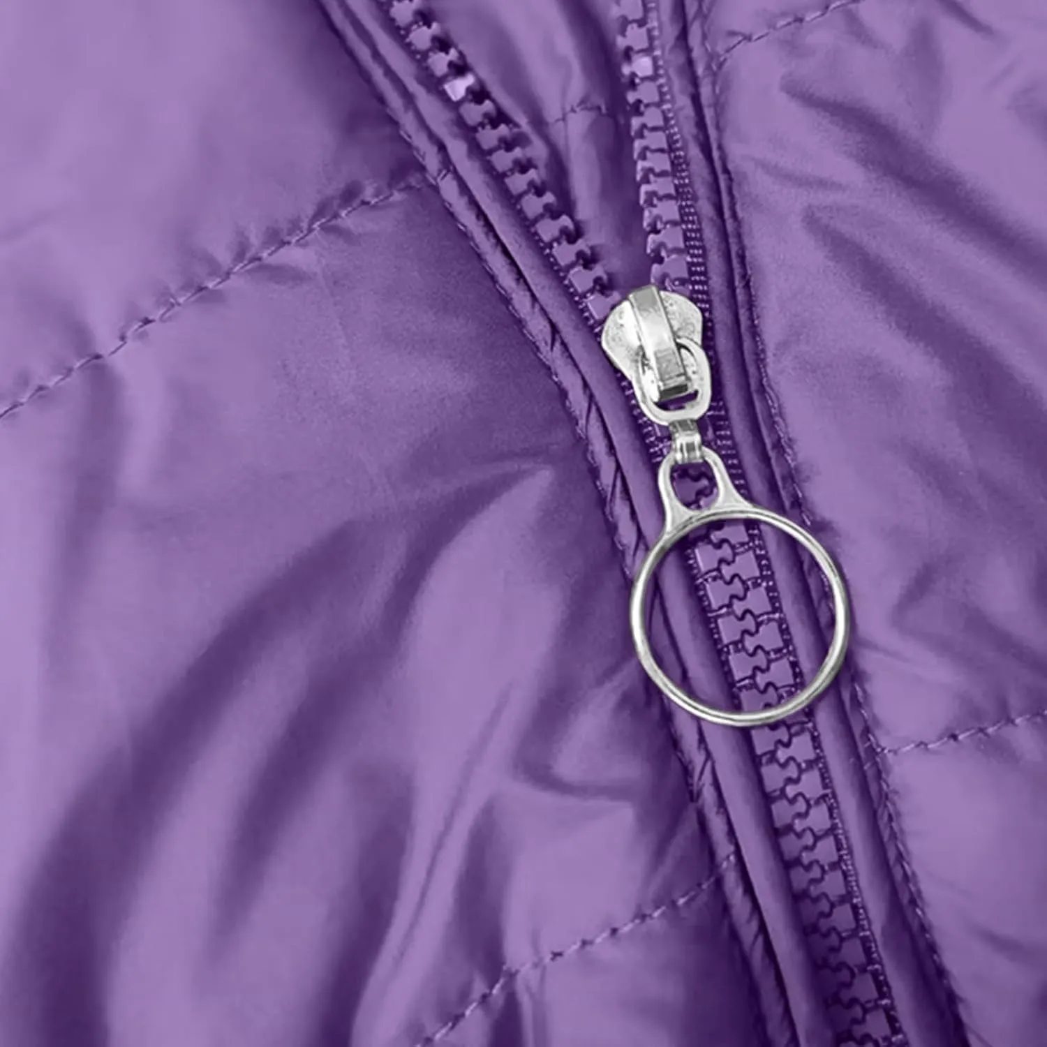 Winter Coats for Women Fleece Lining Puffer Down Parkas Jackets Warm Padded Bubble Zip Up Hooded Outwear with Pockets