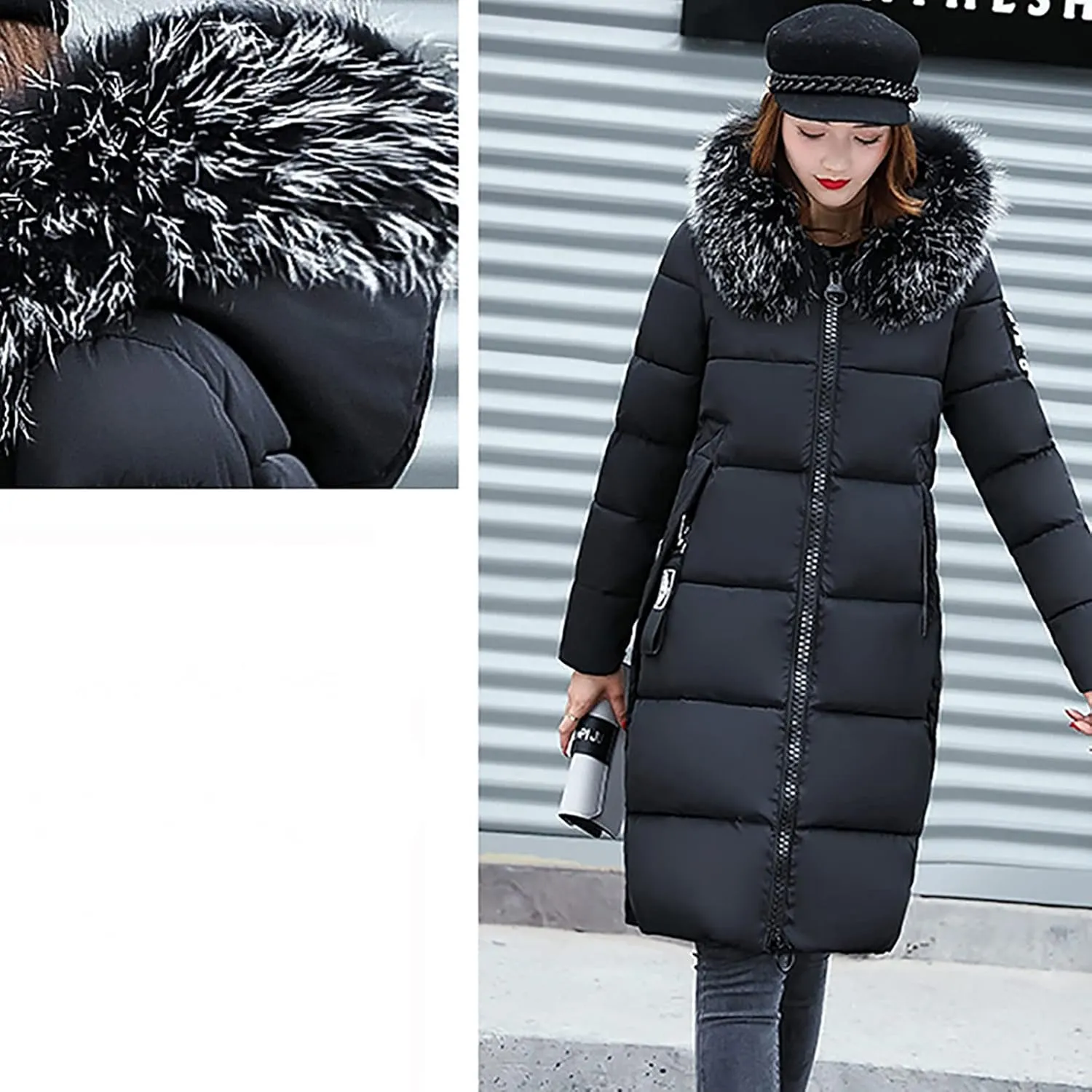 Winter Jackets for Women Long Puffer Down Jacket Thick Warm Coat Outerwear 2023 Hooded Fur Collar Coat Fashion Clothes
