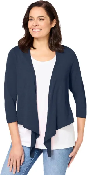Woman Within Plus Size Versa-Tie Cardigan