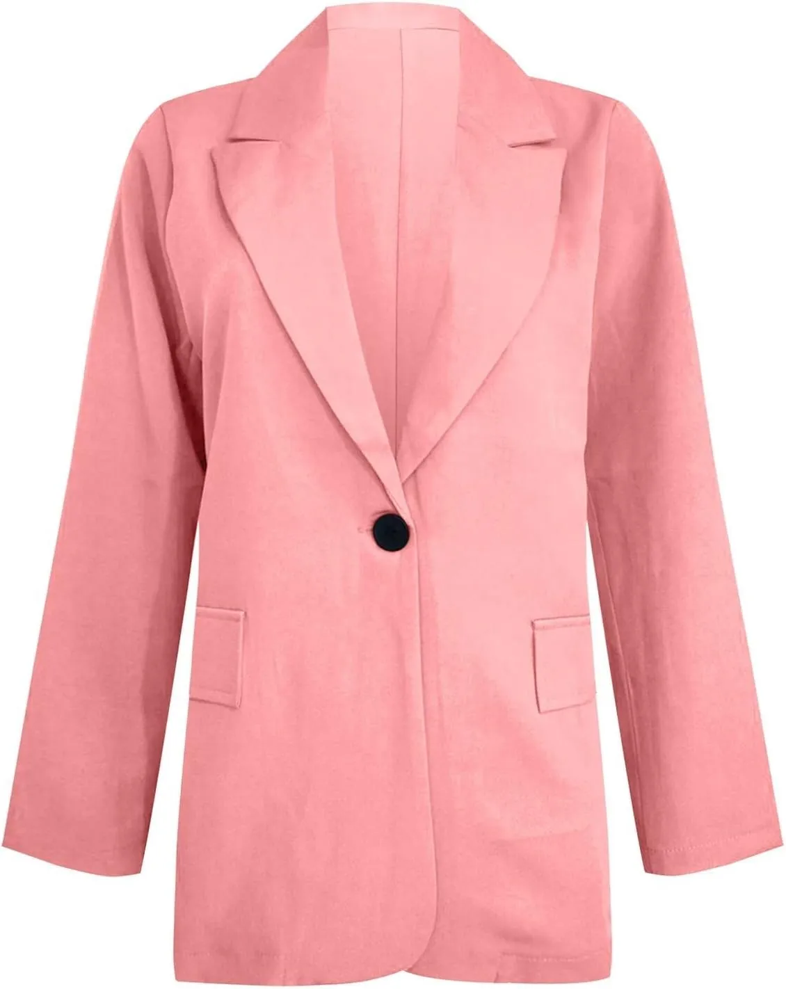 Women 2 Piece Plus Size Casual Blazers Open Front Long Sleeve Button Jackets and Pants Office Business Work Suit Set
