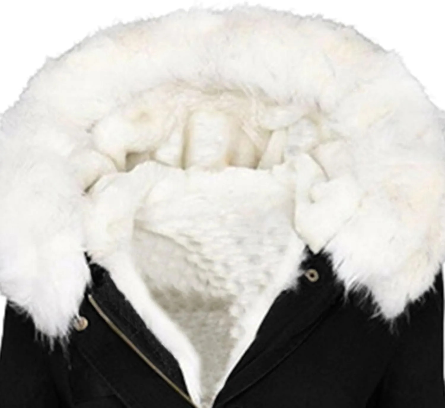 Women Parka Faux Pea Coat Sherpa Fleece Lined Distressed Jackets Thicken Warm Casual Outerwear Fuzzy Trench Coat