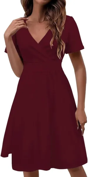 Women's 1950s Elegant Vintage Audrey Style Hepburn Rockabilly Dress Modest Dresses for Women Short Sleeve Plus Size