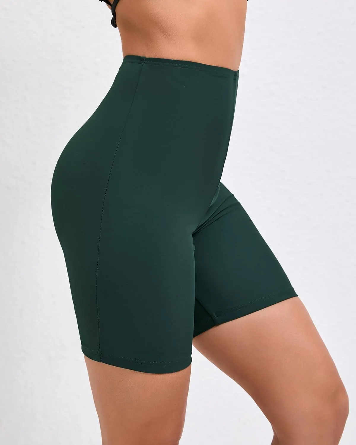 Women's 7" Plus Size High Waisted Boardshorts Swimsuit Boy Shorts Bikini Bottoms Swim Shorts