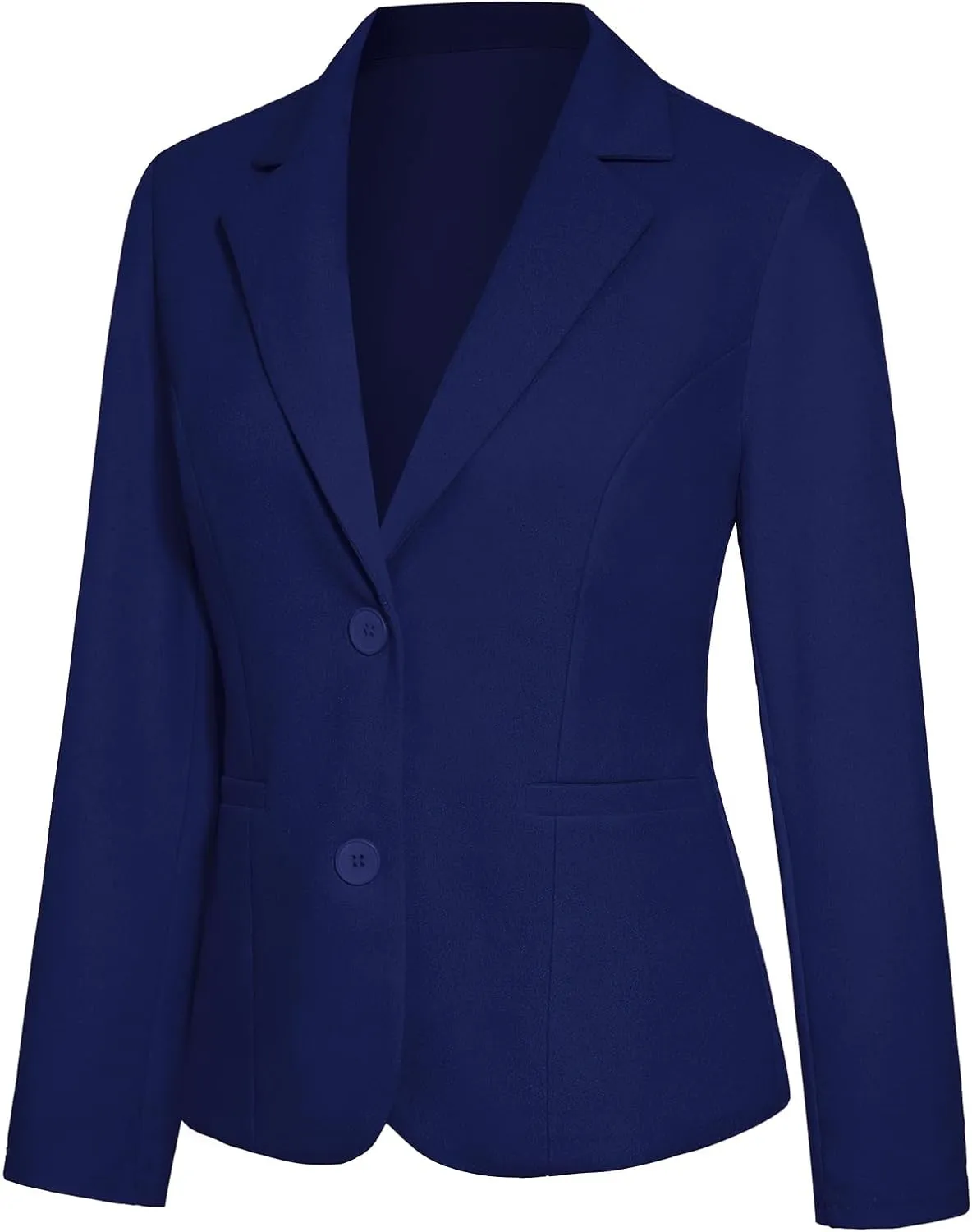 Women's Blazer Jackets Buttons Open Front Long Sleeve Notch Collar Professional Suit Blazers with Pockets