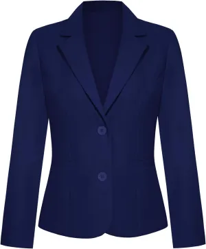Women's Blazer Jackets Buttons Open Front Long Sleeve Notch Collar Professional Suit Blazers with Pockets