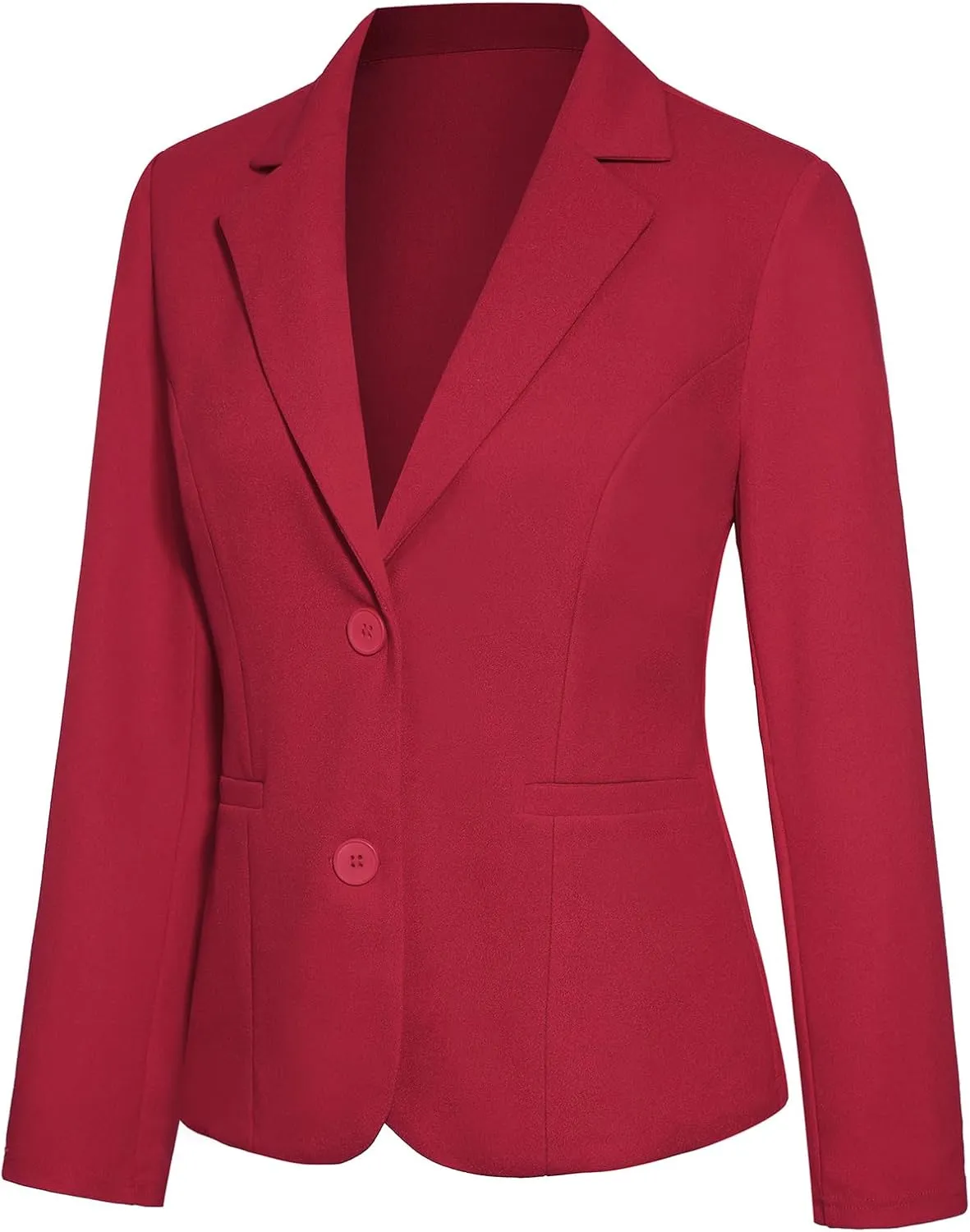 Women's Blazer Jackets Buttons Open Front Long Sleeve Notch Collar Professional Suit Blazers with Pockets