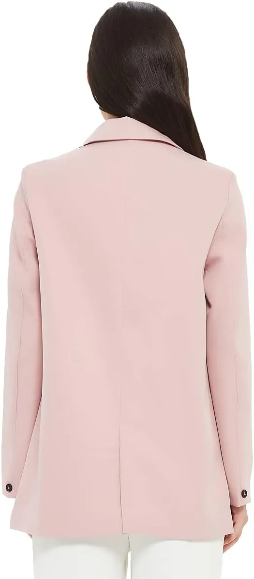 Women's Casual Long Sleeve Lapel Oversized Button Work Office Blazer Suit Jacket