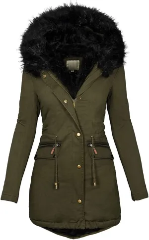 Womens Coats Winter Hoodie Mid Length Hoodie Long Sleeved Top Winter Coat Puffer Coat Winter Coats For Women Plus