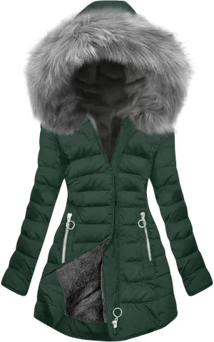 Women's Fleece Lined Winter Jacket Plus Size Parka Coat Thick Down Coat Fur Hooded Coat Warm Outerwear Outdoor Coats