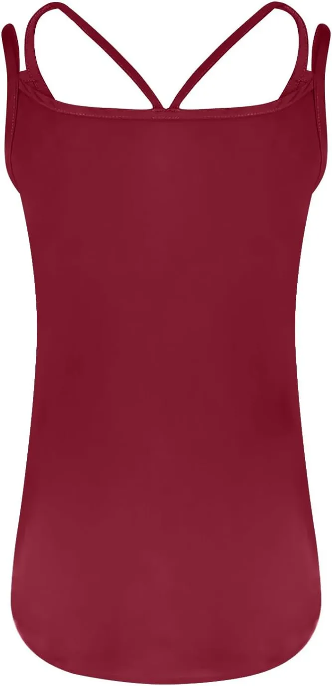 Womens Silk Tank Top Dressy Camisole Spaghetti Strap Soft Satin Blouses Basic V Neck Loose Fit Silky Work Tops S-XXL