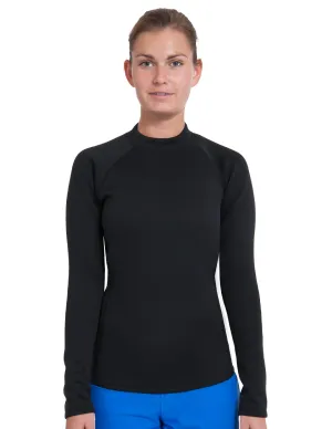 Women's  Thermal Pullover Top - Black