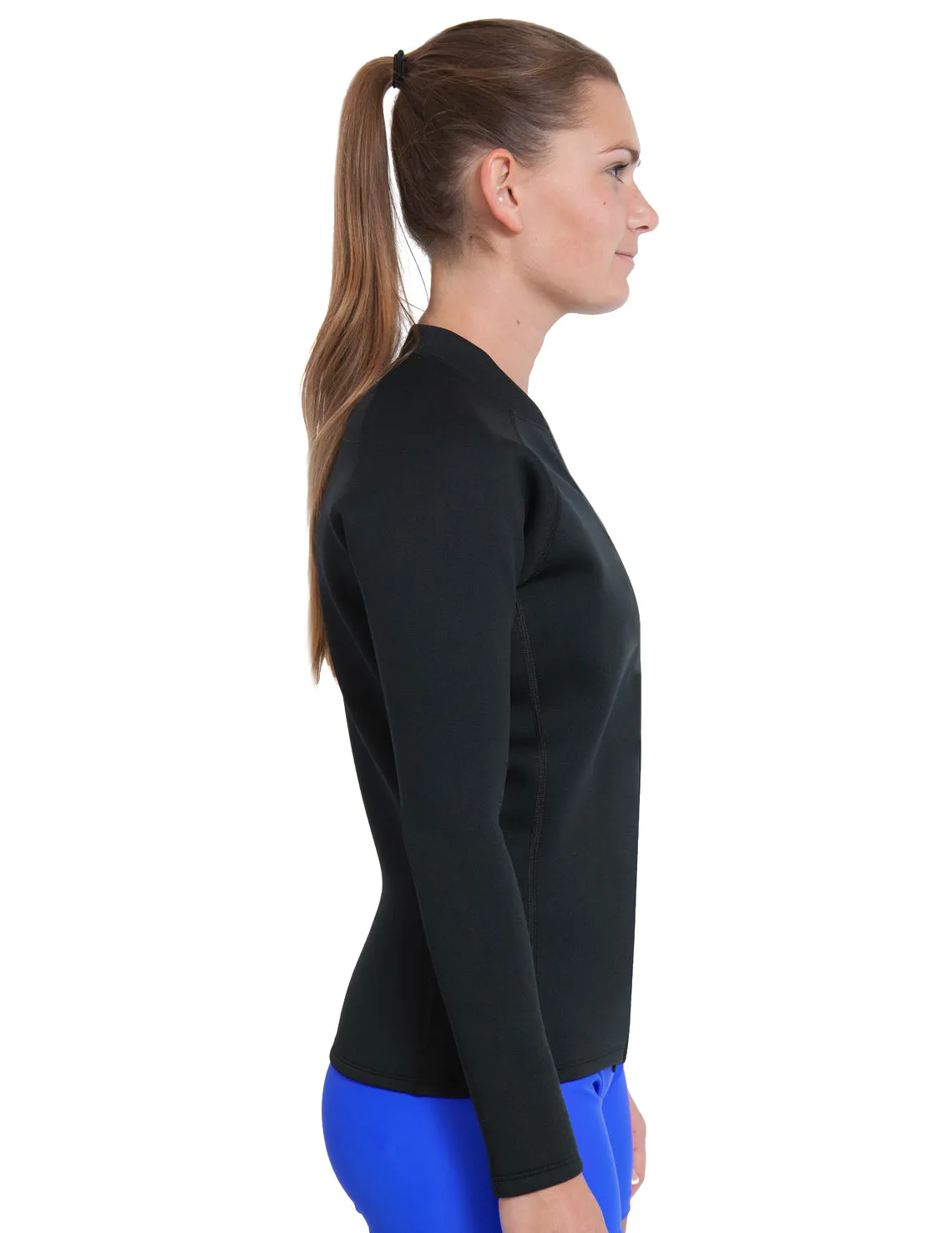 Women's  Thermal Pullover Top - Black