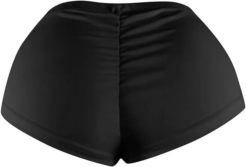 Womens Yoga Micro Shorts - Sexy Gym Booty Scrunch Shorts - High Waisted Athletic Clubwear Hot Pants