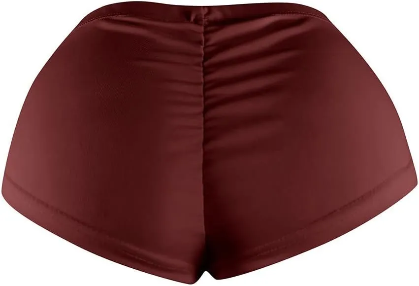 Womens Yoga Micro Shorts - Sexy Gym Booty Scrunch Shorts - High Waisted Athletic Clubwear Hot Pants