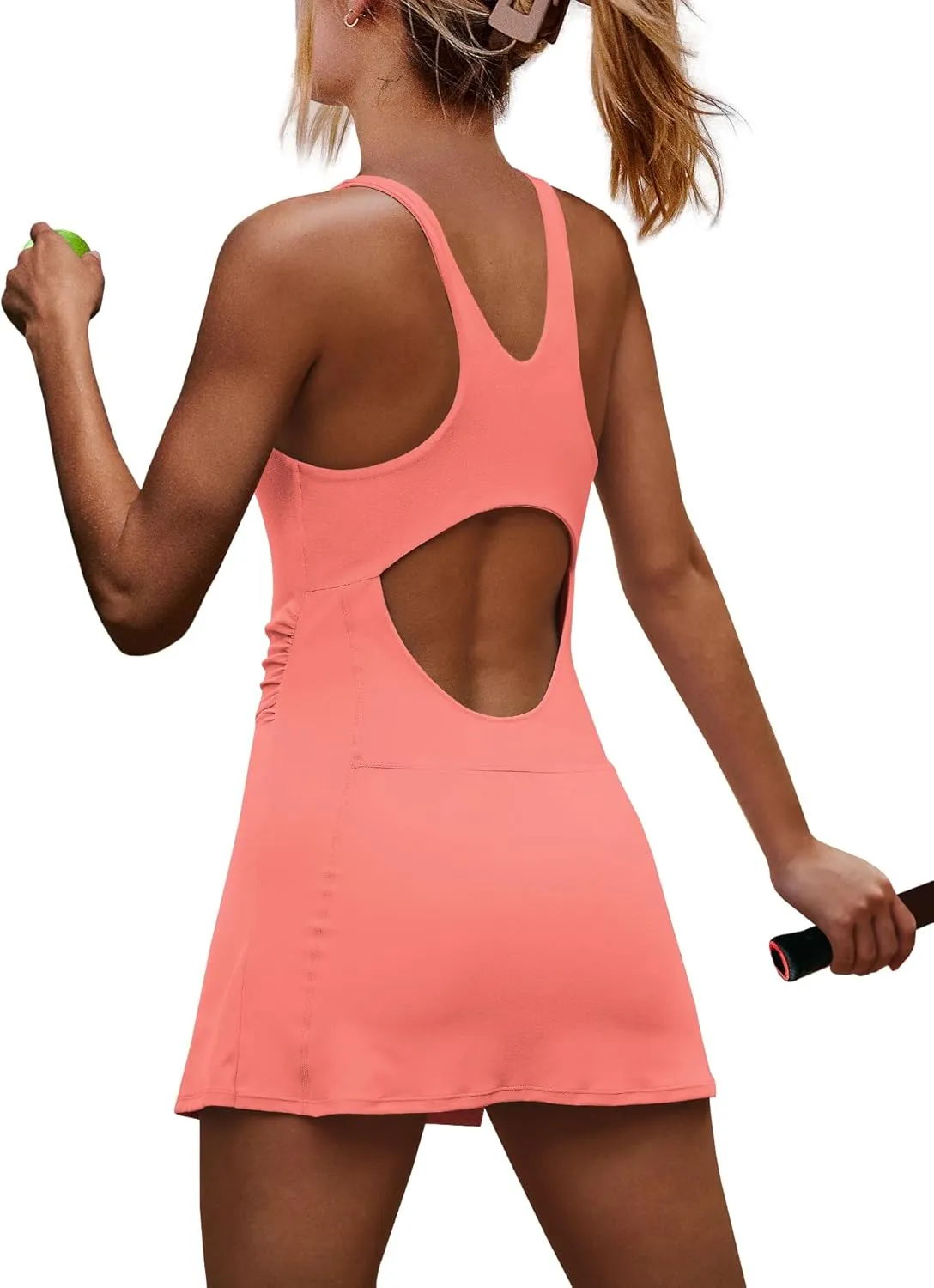 Yanekop Womens Tennis Dress with Built in Shorts Golf Dress Athletic Outfits Active Dresses Workout Dress Yoga