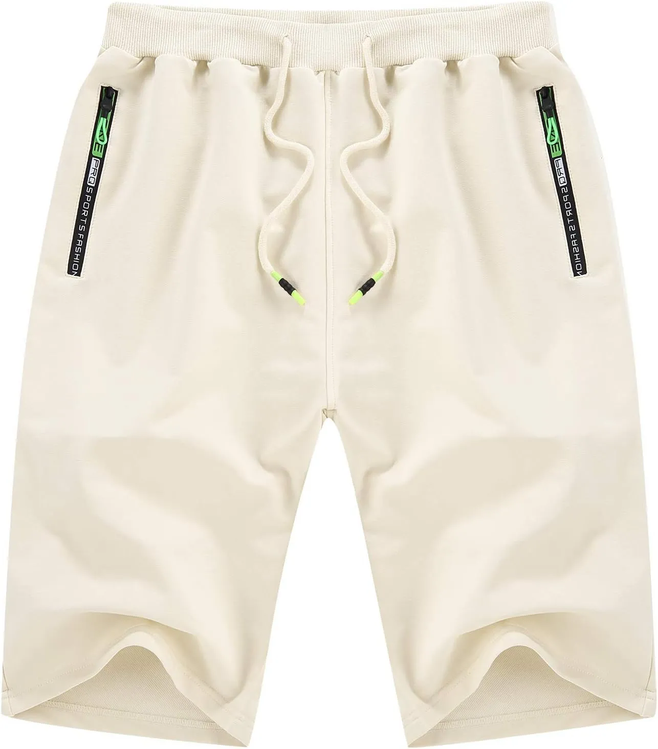 YTD Men's Shorts Casual Classic Fit Drawstring Summer Beach Shorts with Elastic Waist and Pockets